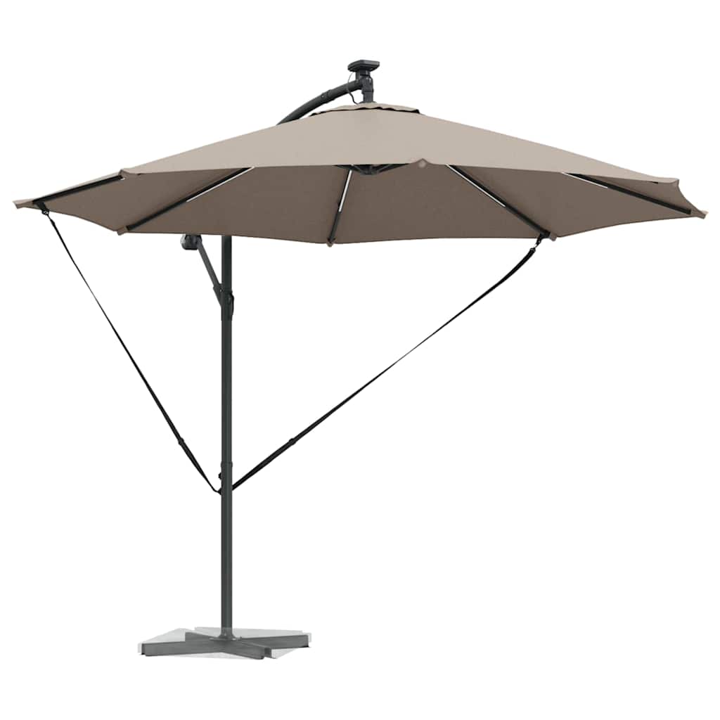 Parasol Gråbrun 294 x 294 x 248 cm Polyester og Aluminium