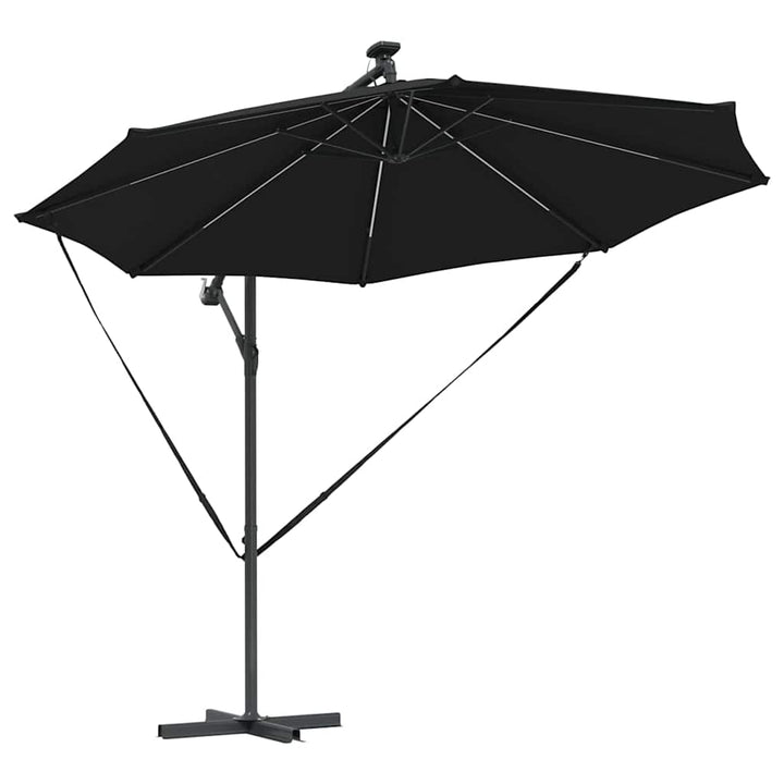 Parasol 294 x 294 x 248 cm Polyester og Aluminium Sort