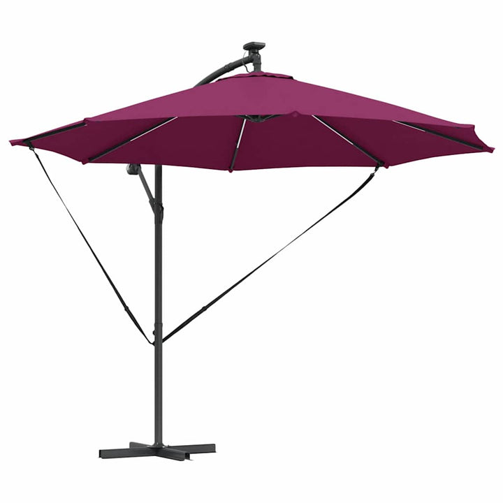 Parasol Bordeaux Rød 294 x 294 x 248 cm Polyester og Aluminium