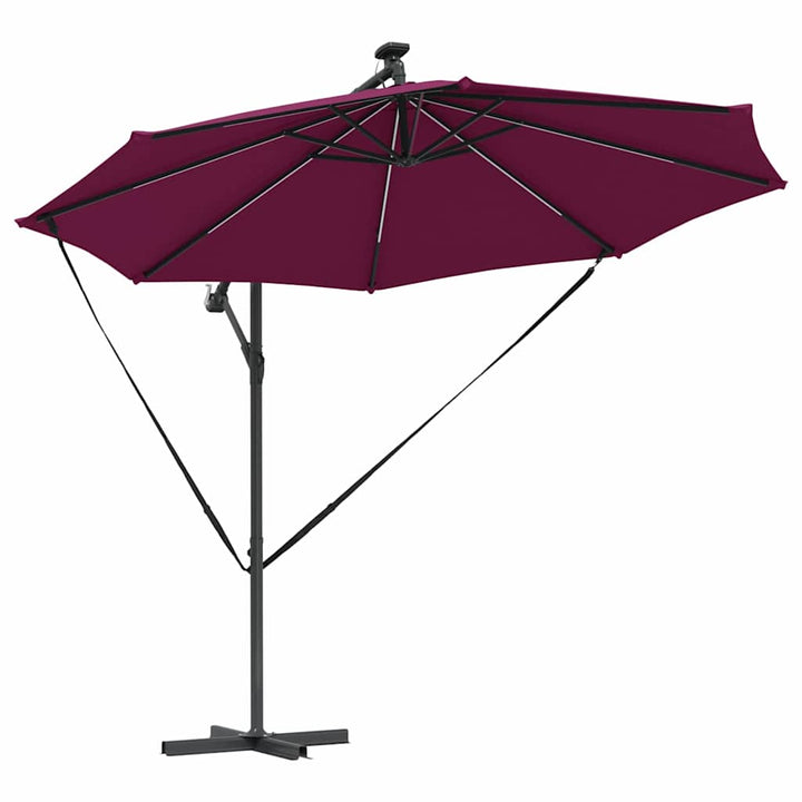 Parasol Bordeaux Rød 294 x 294 x 248 cm Polyester og Aluminium