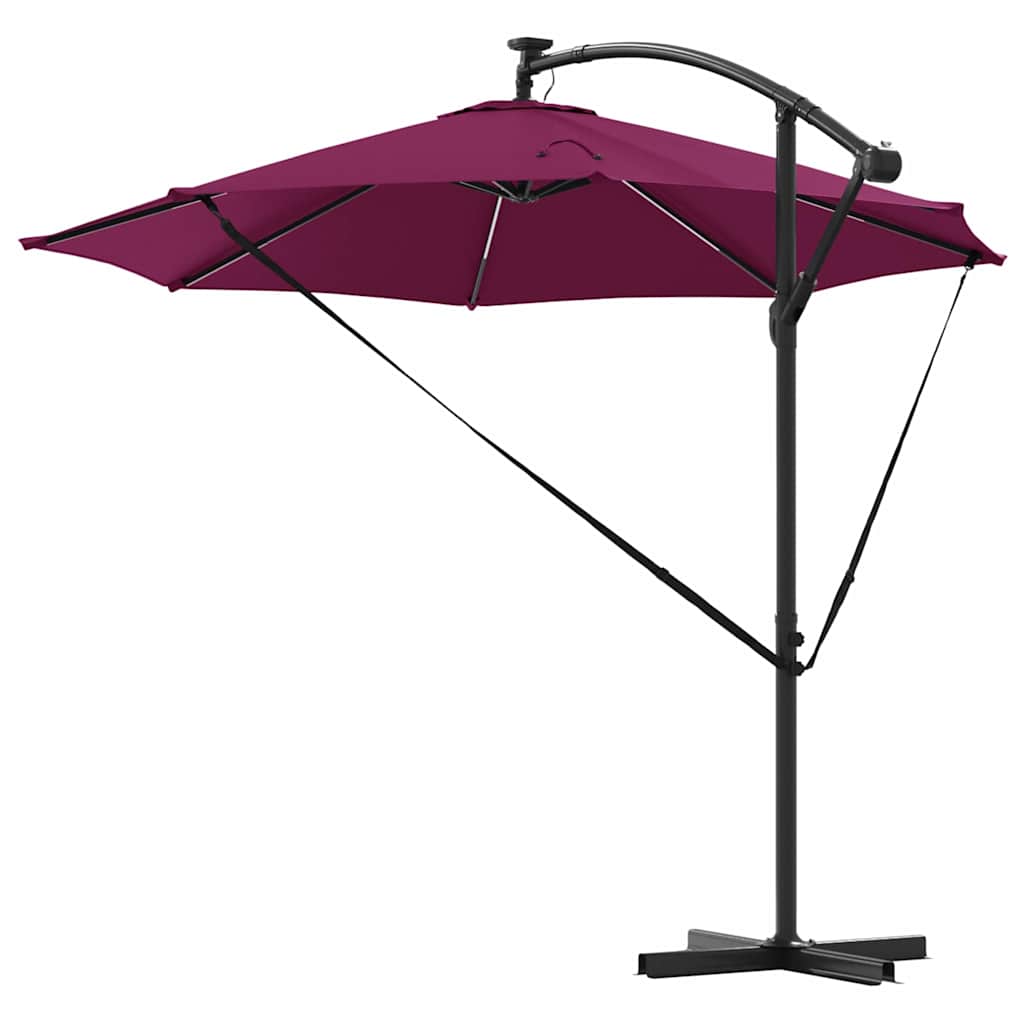 Parasol Bordeaux Rød 294 x 294 x 248 cm Polyester og Aluminium