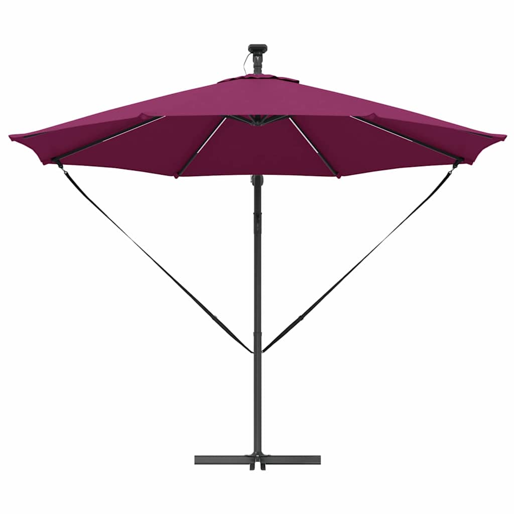Parasol Bordeaux Rød 294 x 294 x 248 cm Polyester og Aluminium