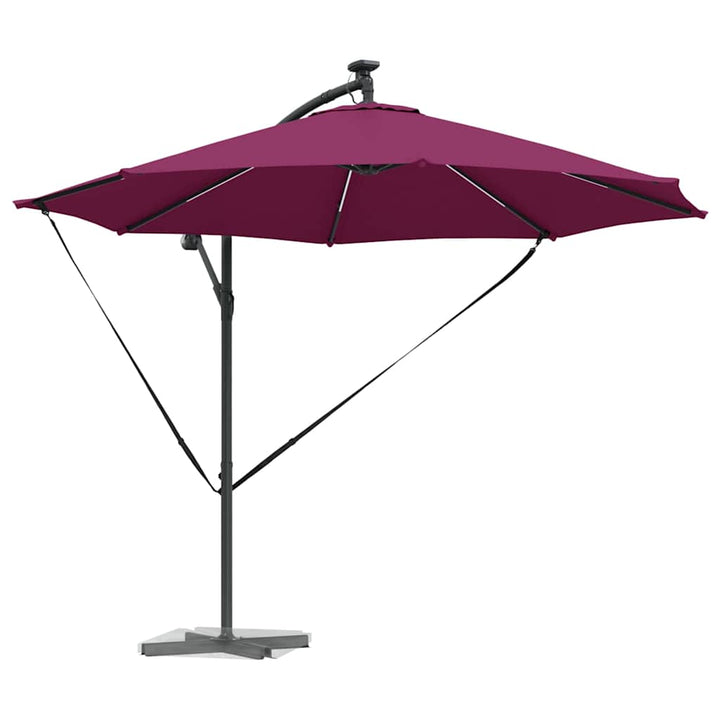 Parasol Bordeaux Rød 294 x 294 x 248 cm Polyester og Aluminium