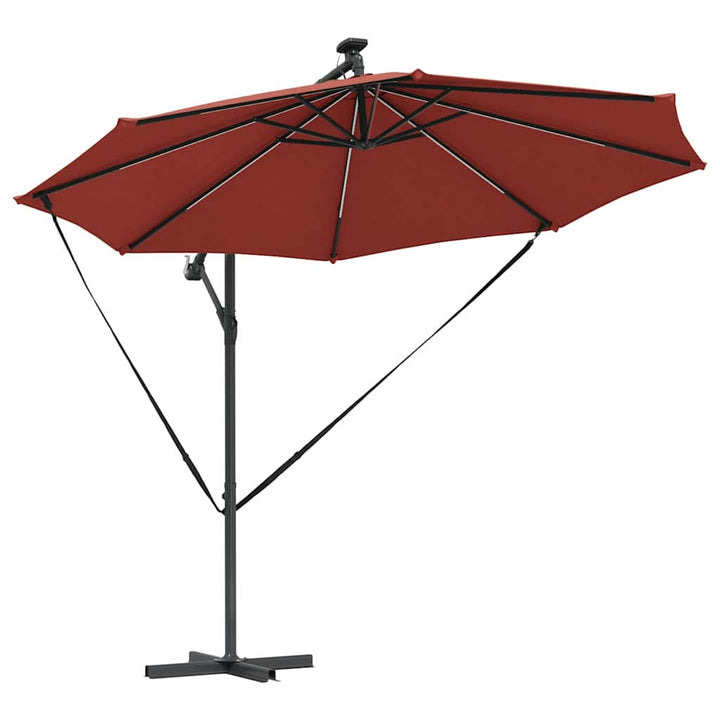 Parasol Terrakotta 294 x 294 x 248 cm Polyester og Aluminium