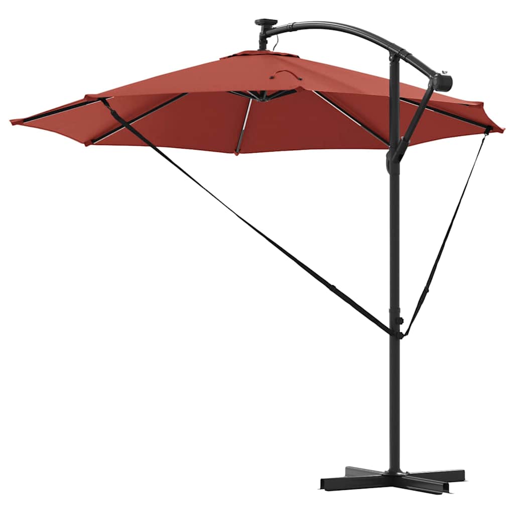 Parasol Terrakotta 294 x 294 x 248 cm Polyester og Aluminium