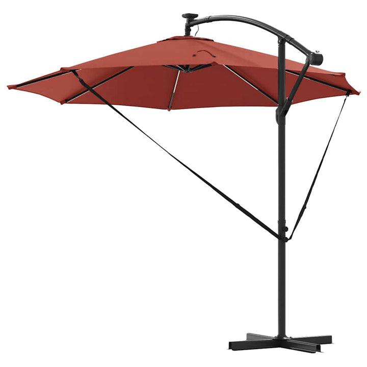 Parasol Terrakotta 294 x 294 x 248 cm Polyester og Aluminium