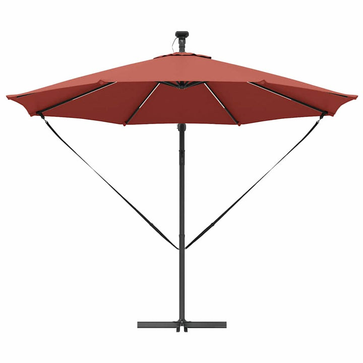 Parasol Terrakotta 294 x 294 x 248 cm Polyester og Aluminium