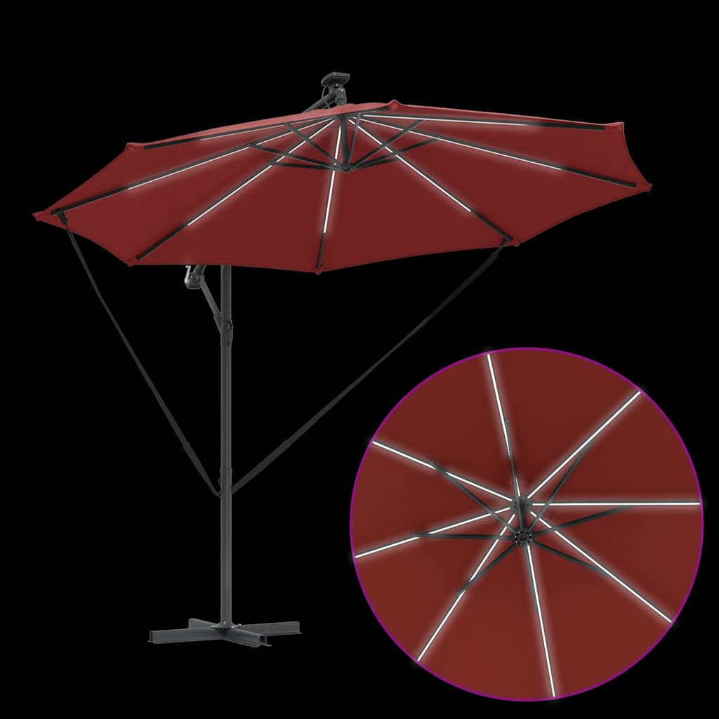 Parasol Terrakotta 294 x 294 x 248 cm Polyester og Aluminium