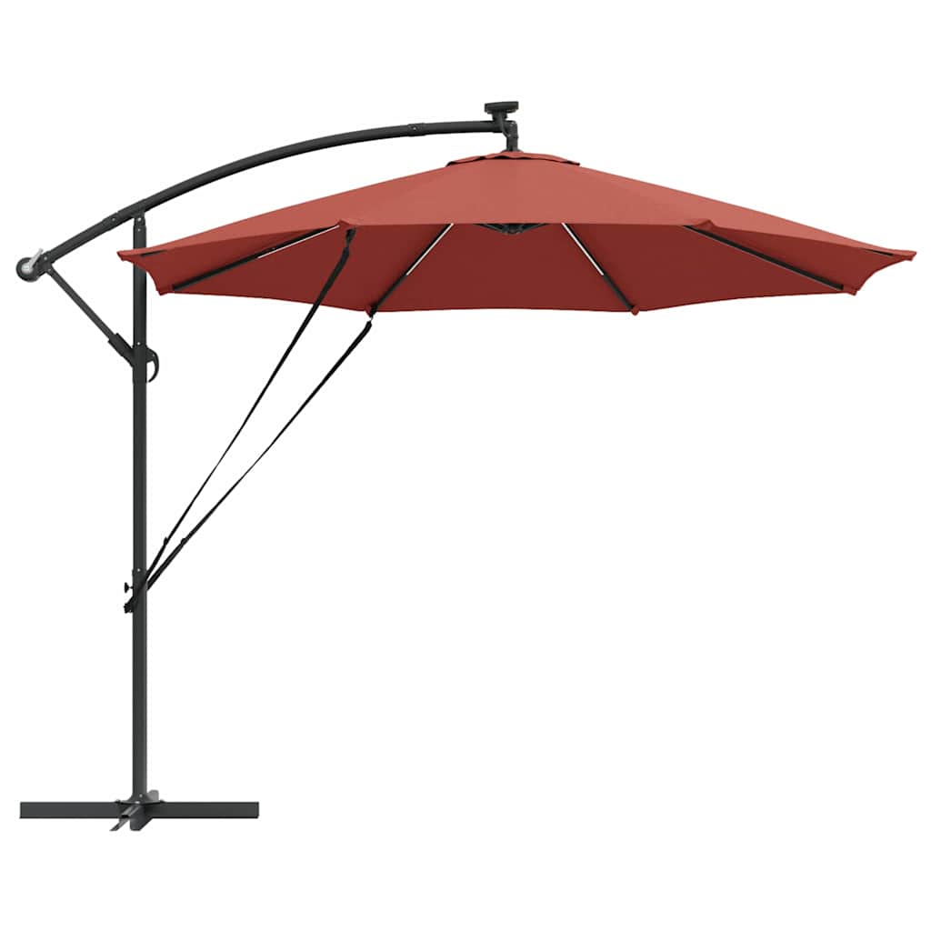 Parasol Terrakotta 294 x 294 x 248 cm Polyester og Aluminium