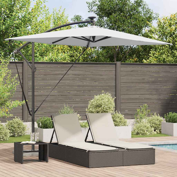 Parasol Sandfarvet 294 x 200 x 270 cm Polyester og Aluminium