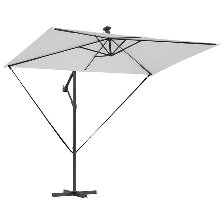 Parasol Sandfarvet 294 x 200 x 270 cm Polyester og Aluminium