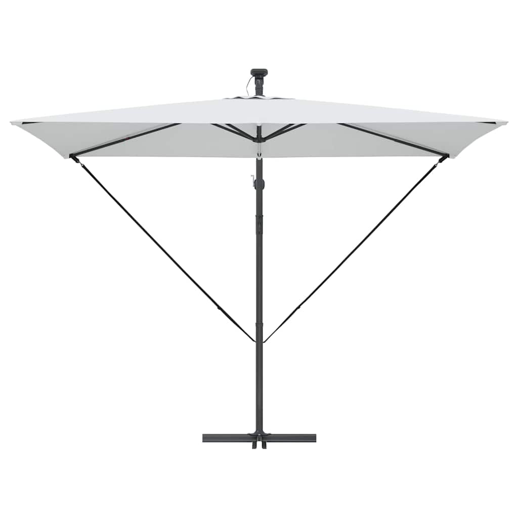 Parasol Sandfarvet 294 x 200 x 270 cm Polyester og Aluminium