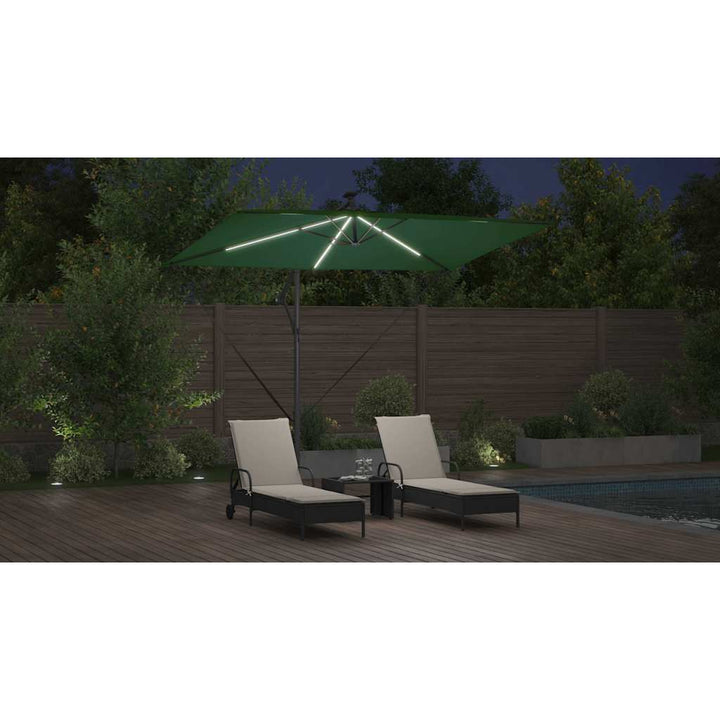 Parasol Grøn 294 x 200 x 270 cm Polyester og Aluminium