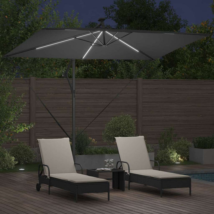 Parasol Antracit 294 x 200 x 270 cm Polyester og Aluminium