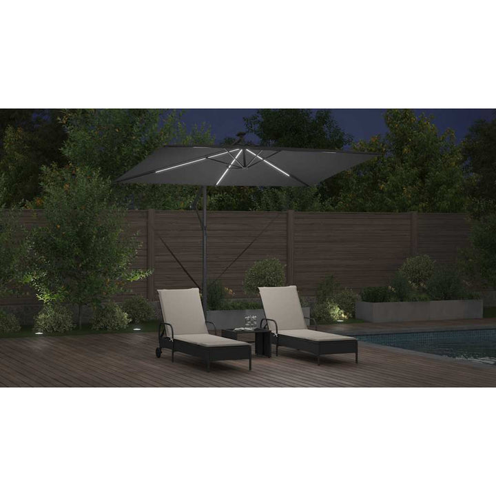 Parasol Antracit 294 x 200 x 270 cm Polyester og Aluminium