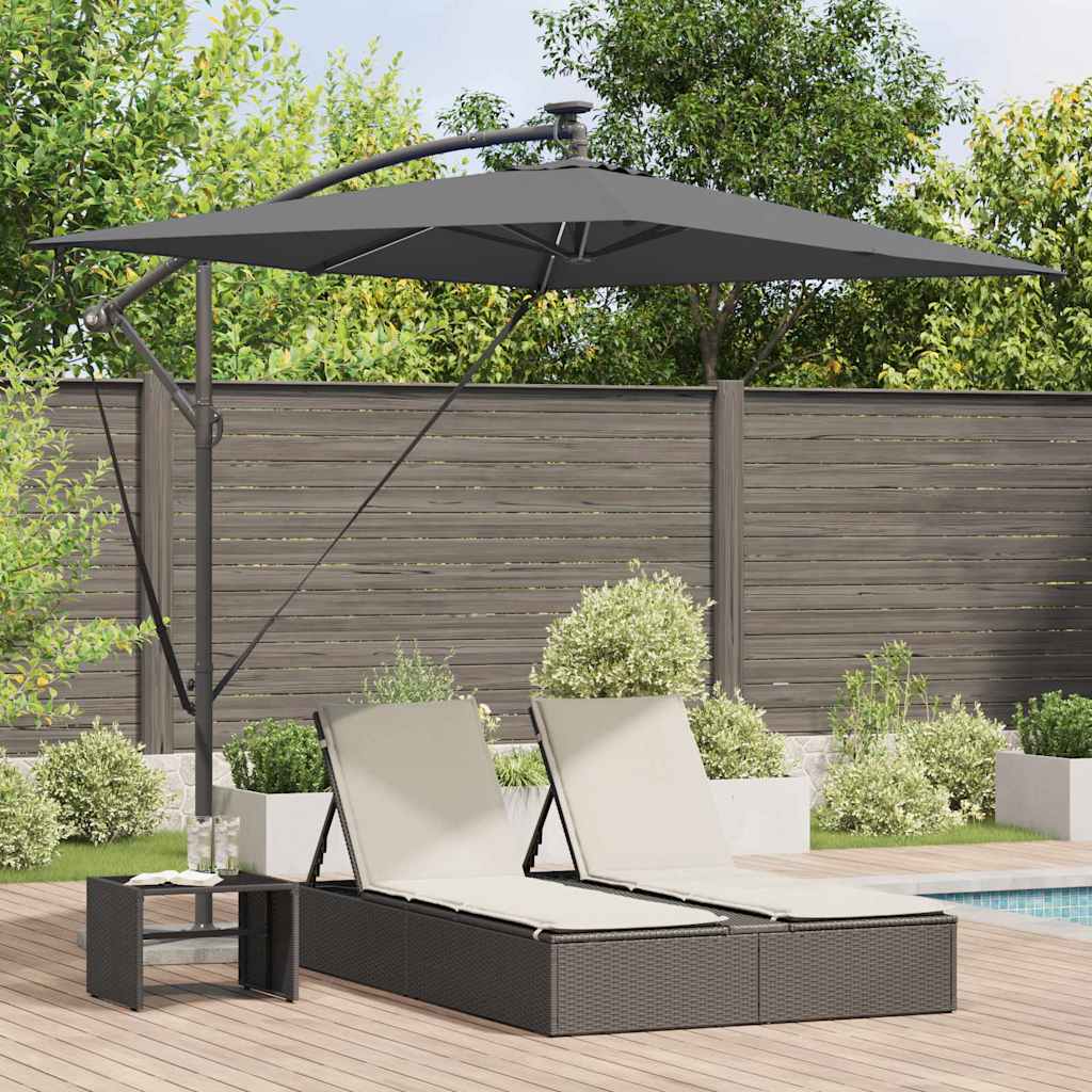 Parasol Antracit 294 x 200 x 270 cm Polyester og Aluminium