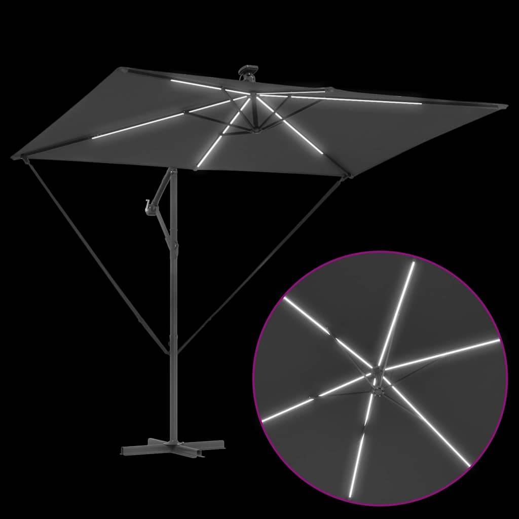 Parasol Antracit 294 x 200 x 270 cm Polyester og Aluminium
