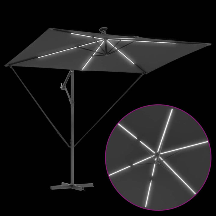 Parasol Antracit 294 x 200 x 270 cm Polyester og Aluminium