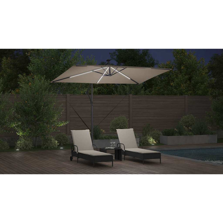 Parasol Gråbrun 294 x 200 x 270 cm Polyester og Aluminium