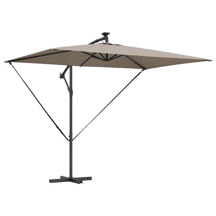 Parasol Gråbrun 294 x 200 x 270 cm Polyester og Aluminium