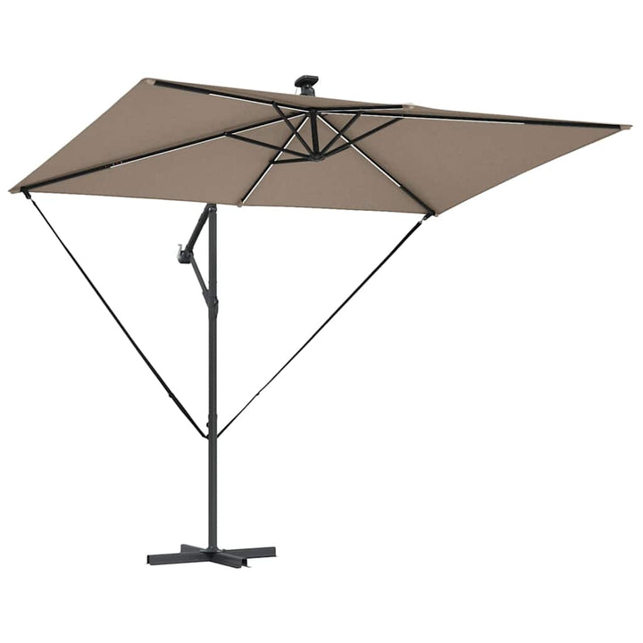 Parasol Gråbrun 294 x 200 x 270 cm Polyester og Aluminium