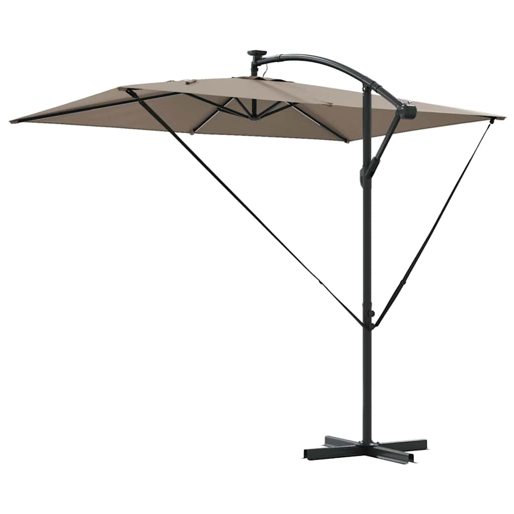 Parasol Gråbrun 294 x 200 x 270 cm Polyester og Aluminium