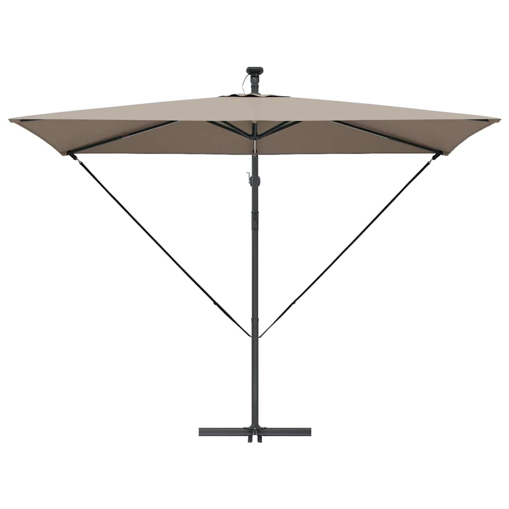 Parasol Gråbrun 294 x 200 x 270 cm Polyester og Aluminium