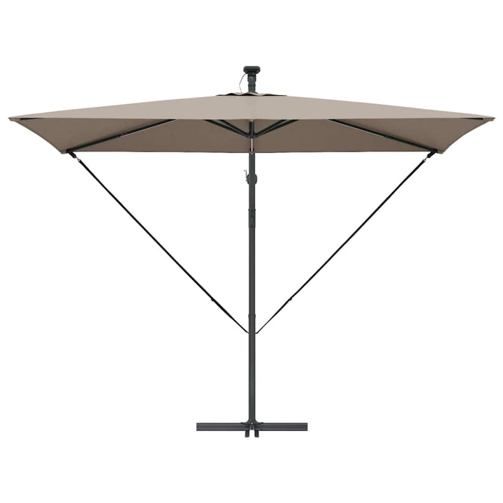 Parasol Gråbrun 294 x 200 x 270 cm Polyester og Aluminium