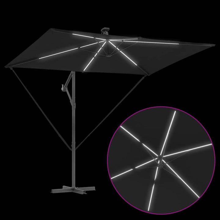 Parasol Sort 294 x 200 x 270 cm Polyester og Aluminium