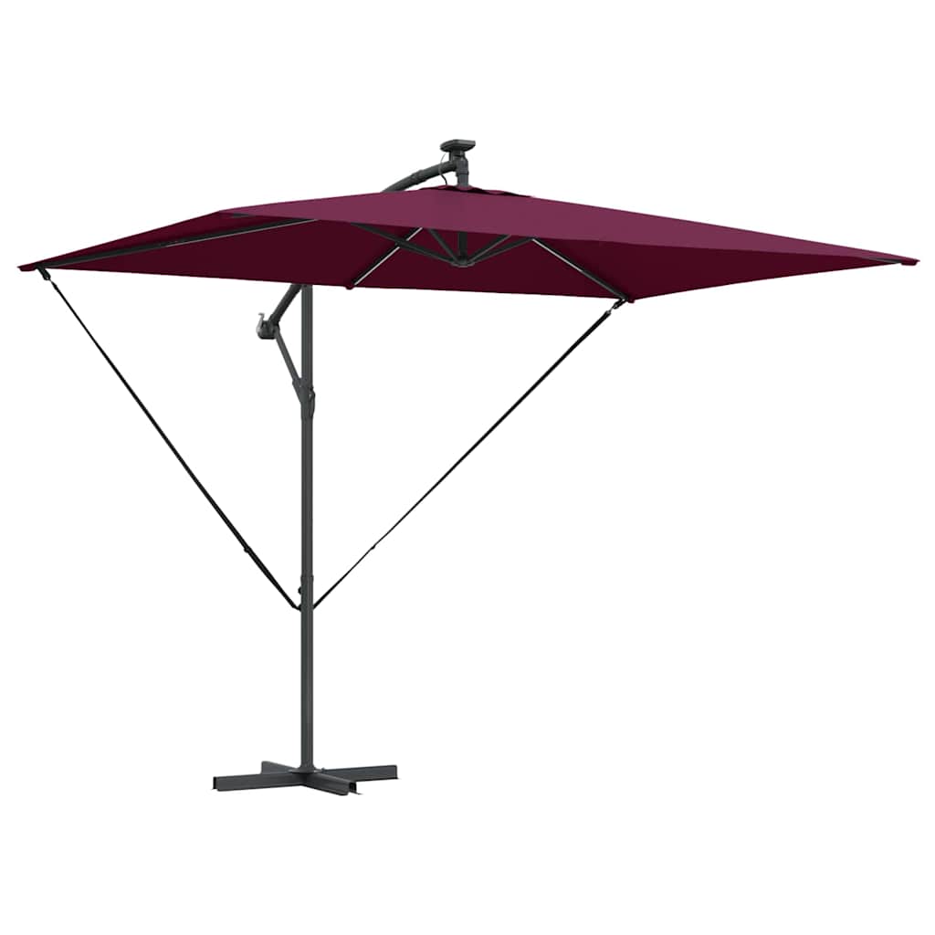 Parasol Bordeaux Rød 294 x 200 x 270 cm Polyester og Aluminium