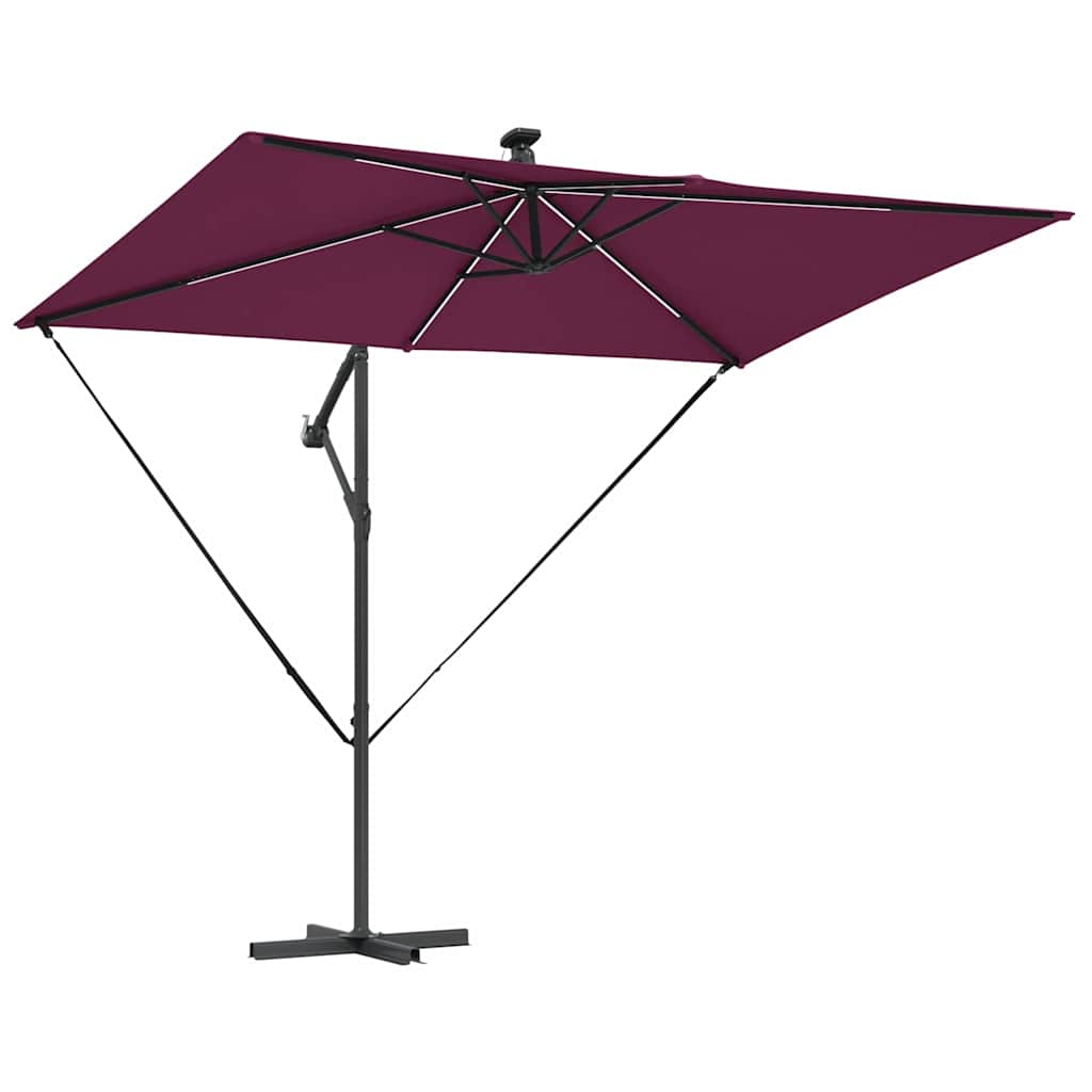 Parasol Bordeaux Rød 294 x 200 x 270 cm Polyester og Aluminium