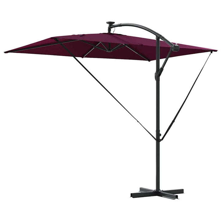 Parasol Bordeaux Rød 294 x 200 x 270 cm Polyester og Aluminium