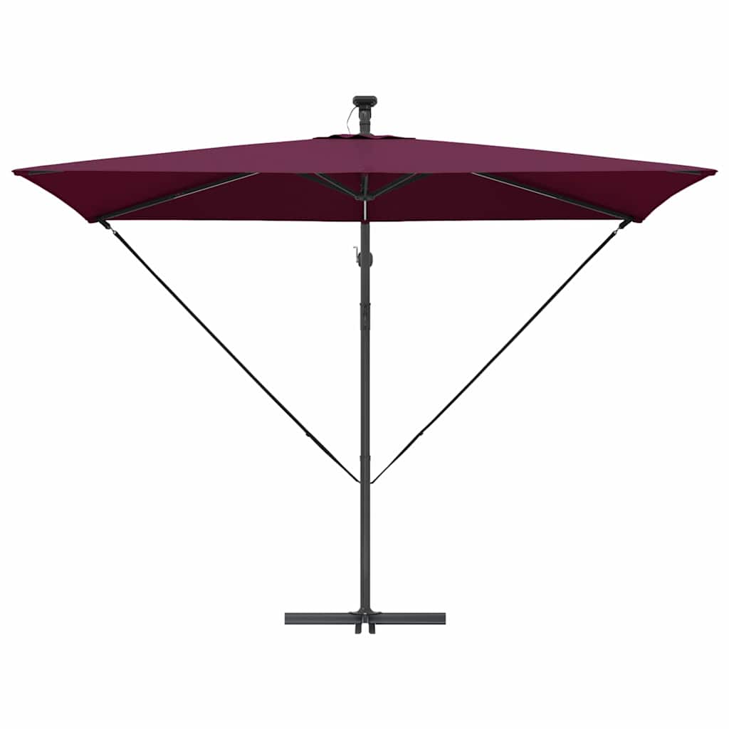 Parasol Bordeaux Rød 294 x 200 x 270 cm Polyester og Aluminium