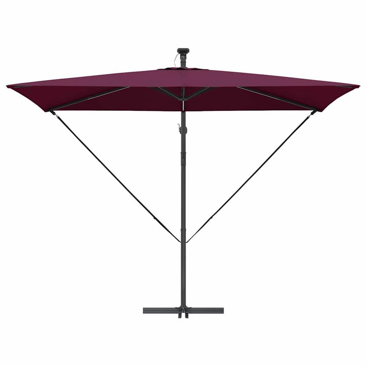 Parasol Bordeaux Rød 294 x 200 x 270 cm Polyester og Aluminium