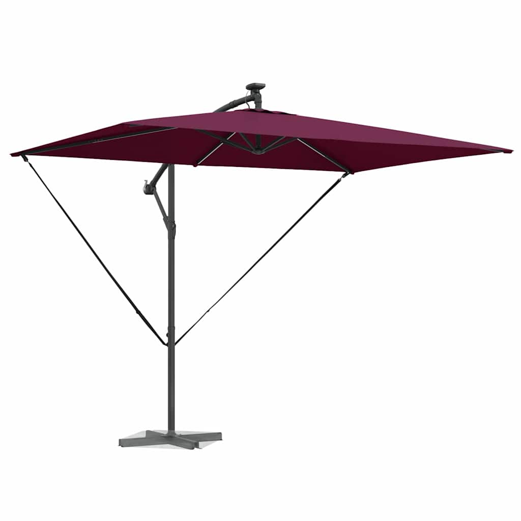 Parasol Bordeaux Rød 294 x 200 x 270 cm Polyester og Aluminium