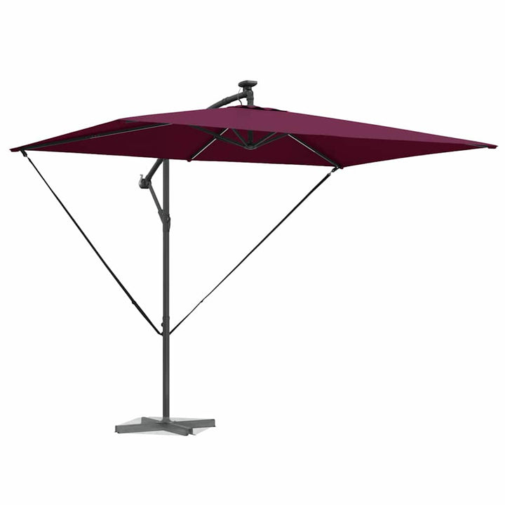 Parasol Bordeaux Rød 294 x 200 x 270 cm Polyester og Aluminium