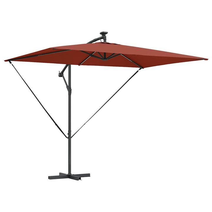 Parasol Terrakotta 294 x 200 x 270 cm Polyester og Aluminium