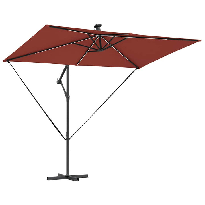 Parasol Terrakotta 294 x 200 x 270 cm Polyester og Aluminium
