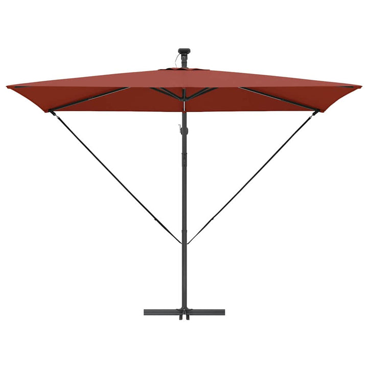 Parasol Terrakotta 294 x 200 x 270 cm Polyester og Aluminium