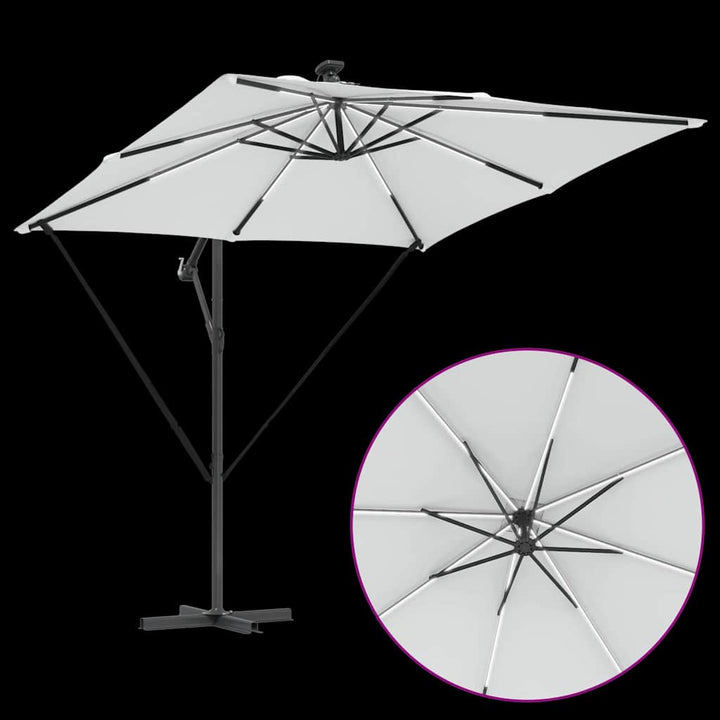 Parasol Sandfarvet 249 x 249 x 250 cm Polyester og Aluminium