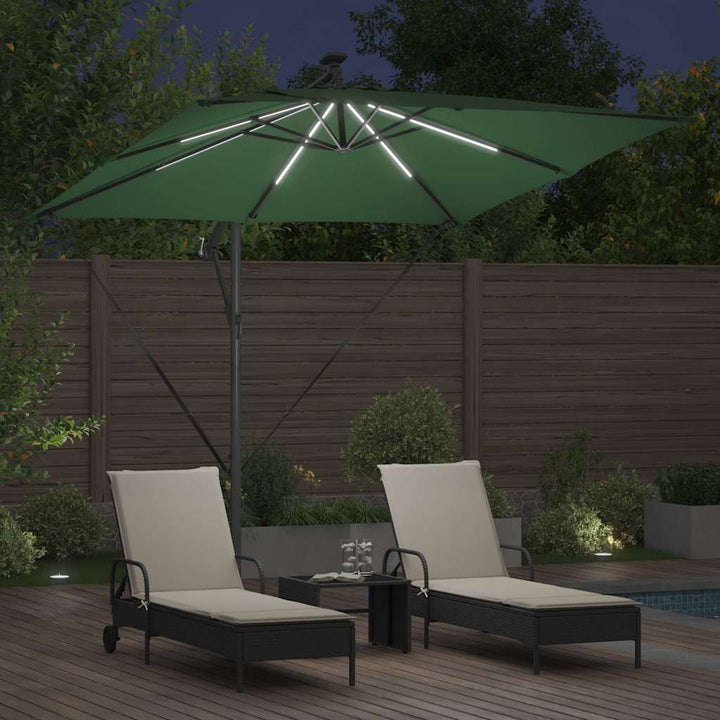 Parasol Grøn 249 x 249 x 250 cm Polyester og Aluminium