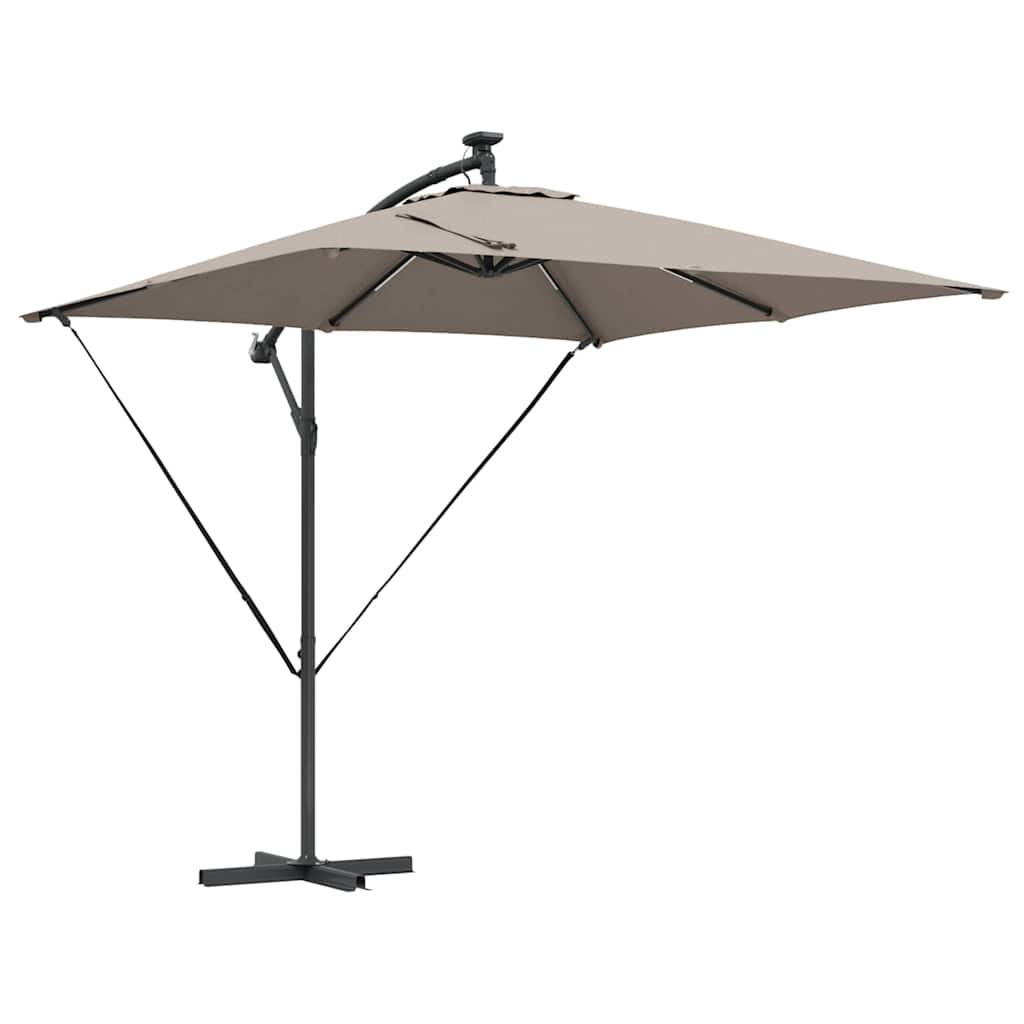 Parasol Gråbrun 249 x 249 x 250 cm Polyester og Aluminium