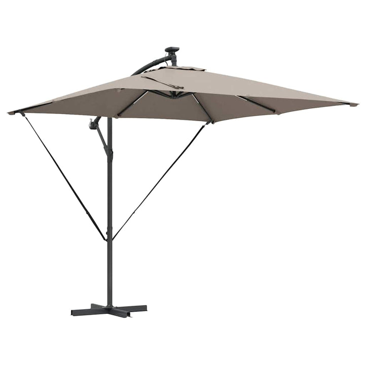 Parasol Gråbrun 249 x 249 x 250 cm Polyester og Aluminium