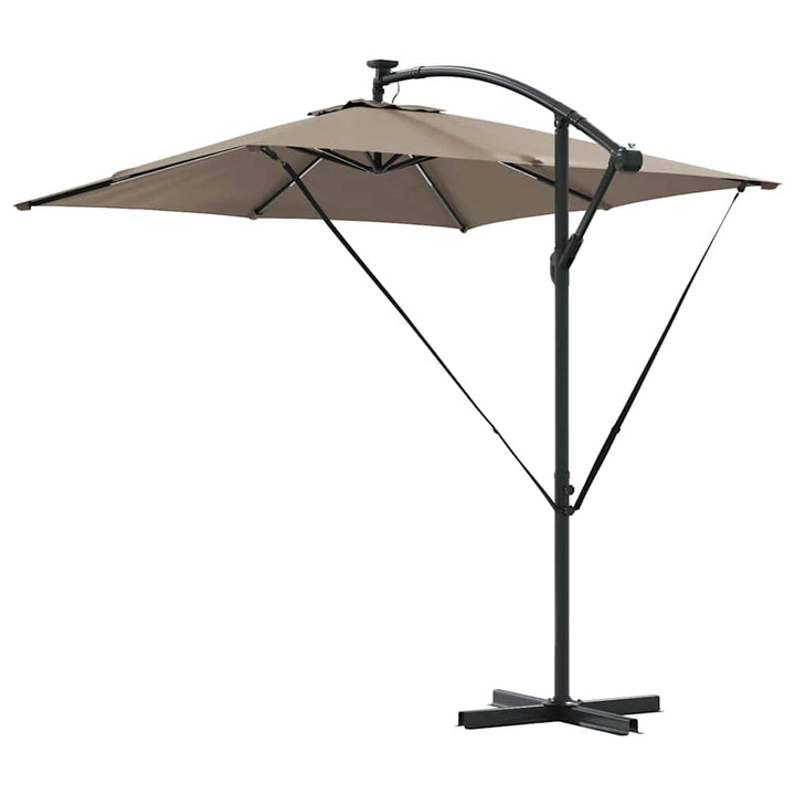 Parasol Gråbrun 249 x 249 x 250 cm Polyester og Aluminium