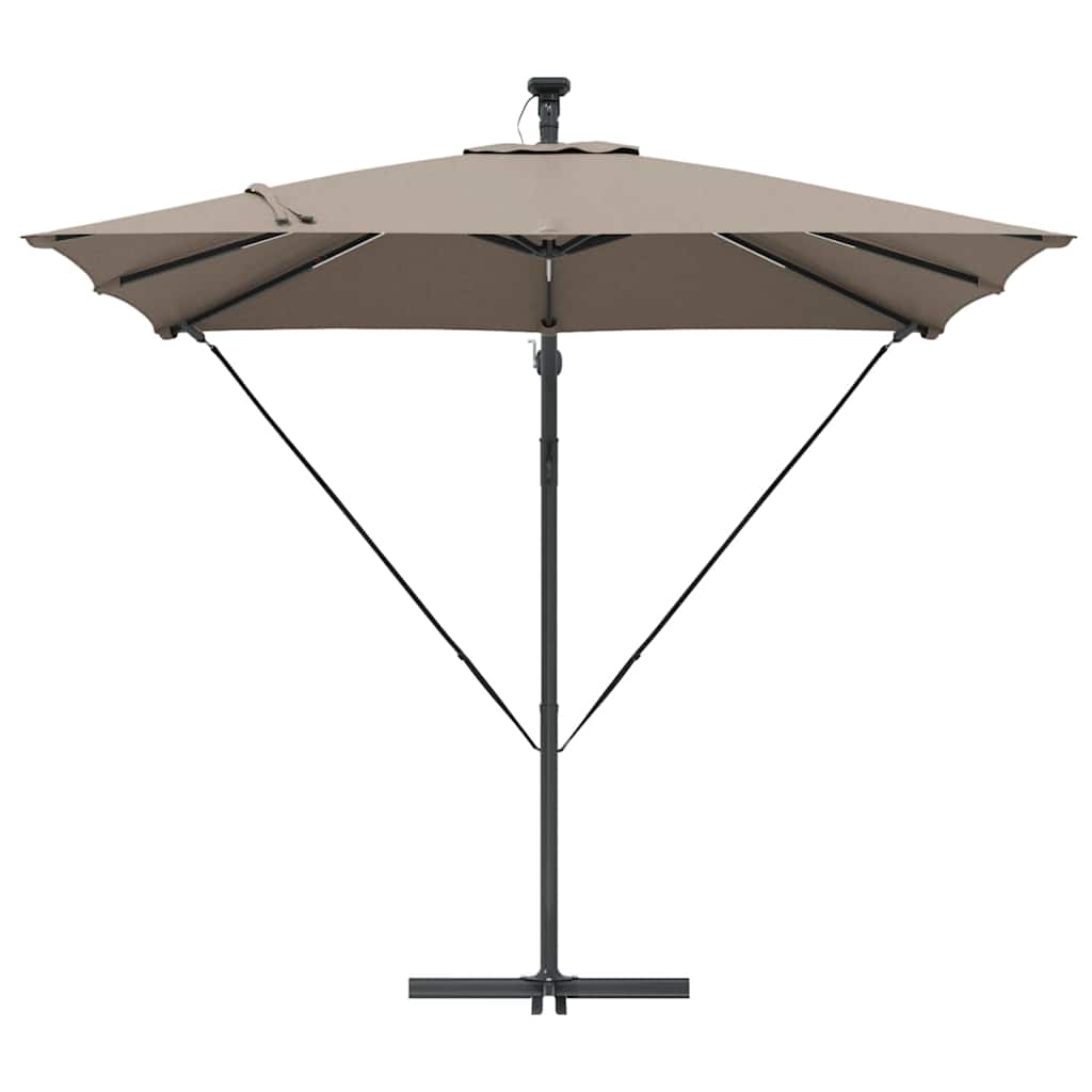 Parasol Gråbrun 249 x 249 x 250 cm Polyester og Aluminium