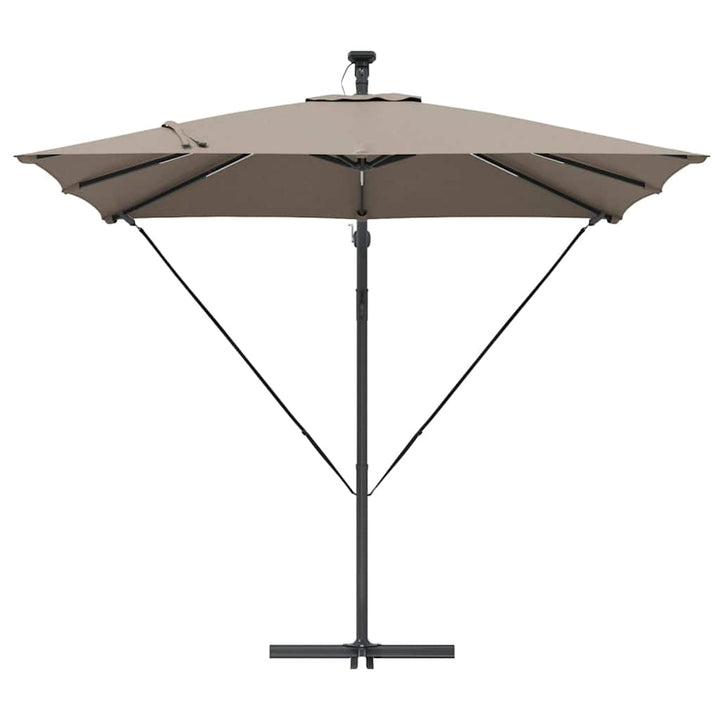 Parasol Gråbrun 249 x 249 x 250 cm Polyester og Aluminium
