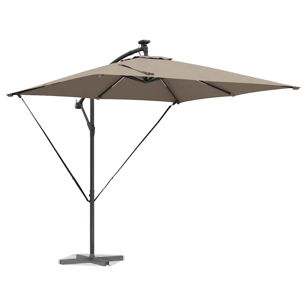 Parasol Gråbrun 249 x 249 x 250 cm Polyester og Aluminium