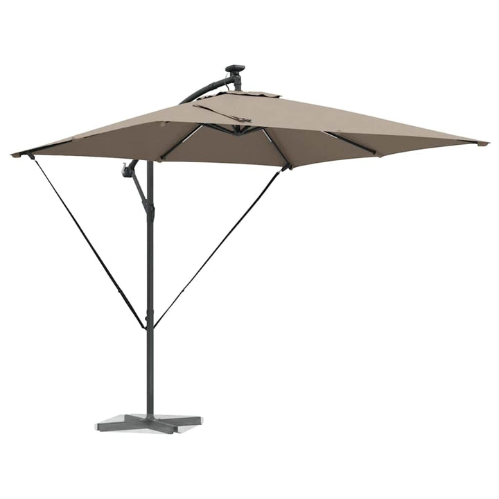 Parasol Gråbrun 249 x 249 x 250 cm Polyester og Aluminium