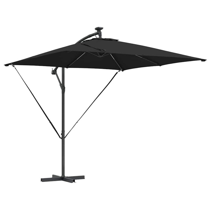 Parasol Sort 249 x 249 x 250 cm Polyester og Aluminium