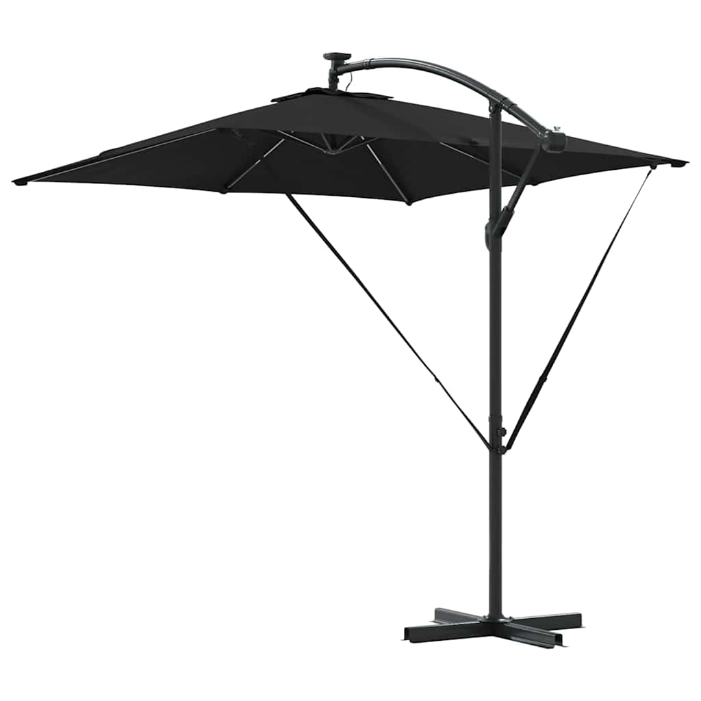 Parasol Sort 249 x 249 x 250 cm Polyester og Aluminium